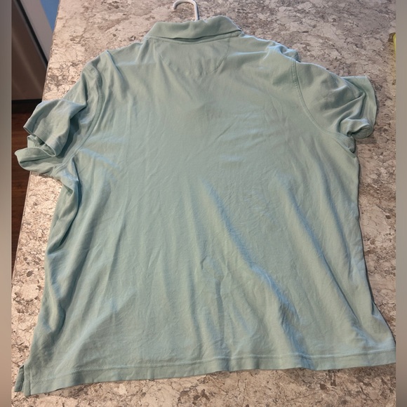 Tasso Elba Cotton Short Sleeve Collar Polo T-Shirt SZ XXL Light Teal - Picture 7 of 7